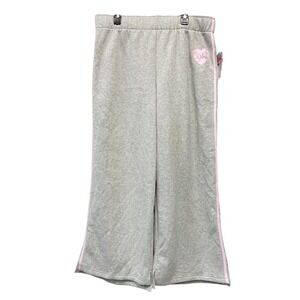 Diet Coke Women's Gray Pink Heart‎ Logo Wide Leg Sweatpants Lounge Pants XXL